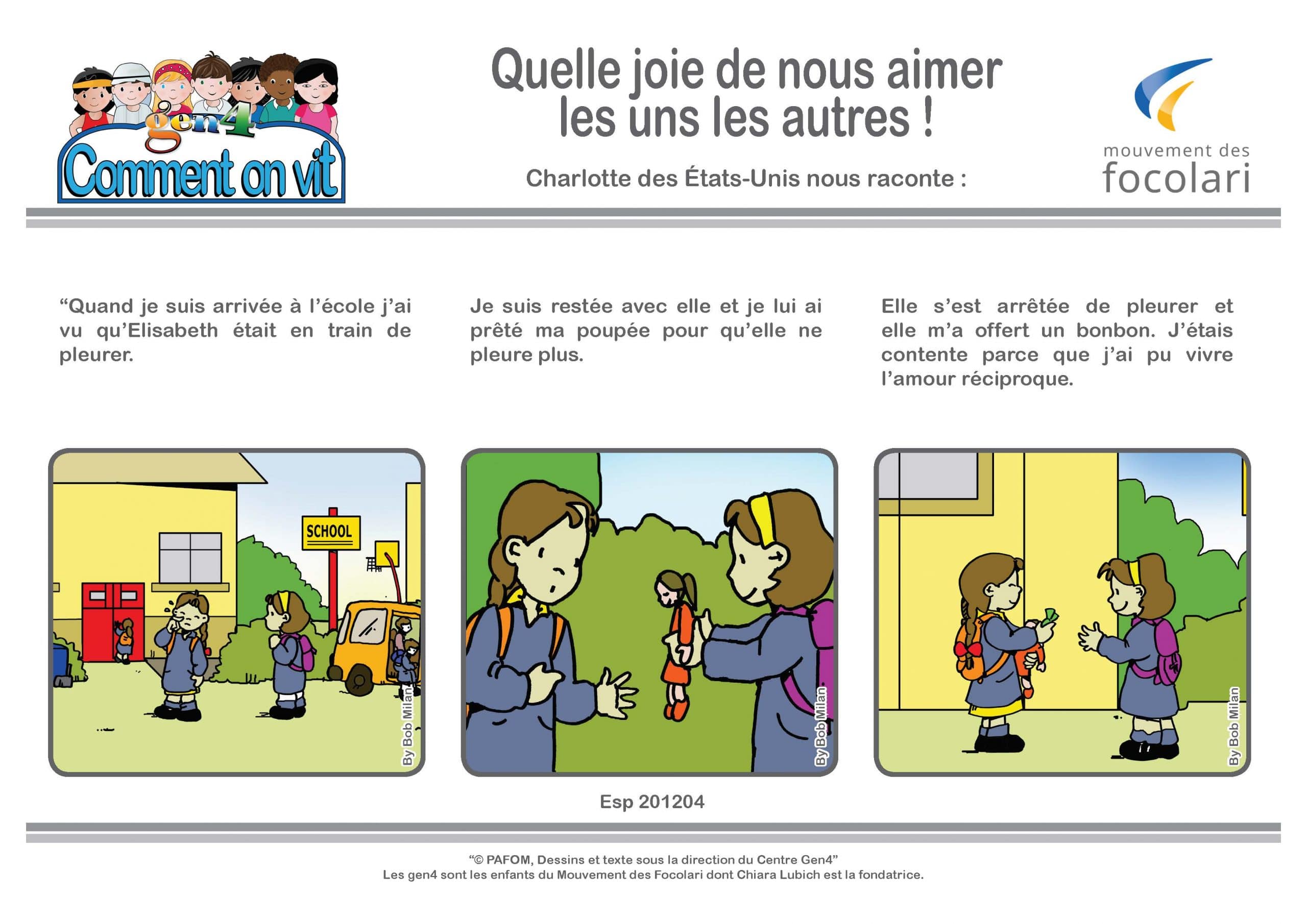 Quelle joie de nous aimer les uns les autres !
