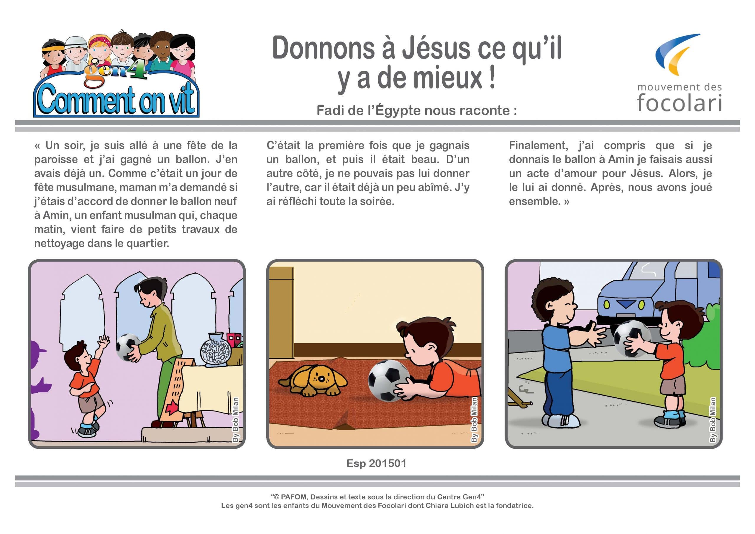 Donnons à Jésus ce qu’il y a de mieux !